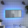 vidaXL Kúpeľňové LED zrkadlo sivý dub sonoma 100x8,5x37 cm