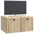 vidaXL Nástenná TV skrinka 59,5 x 41 x 30 cm Dub sonoma