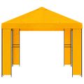 vidaXL Altánok 4 × 3 m Žltá Polyester a oceľ 190 gsm