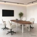 vidaXL Otáčacie stoličky k stolu 4 ks 54 x 55 x 90 cm Krémová Zamat