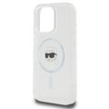 Puzdro Karl Lagerfeld pre iPhone 16 Pro 6,3" KLHMP16LHLSKIH biela Hard IML Metal Karl Head MagSafe