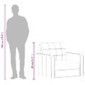 vidaXL Kreslo čierne 60 cm umelá koža