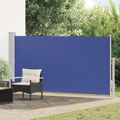 vidaXL Zaťahovacia bočná markíza na terasu 170x300 cm, modrá