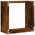 vidaXL Nástenné police 6 ks dymový dub 30x15x30 cm
