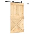 vidaXL Posuvné dvere 100 x 210 cm Prírodná a čierna