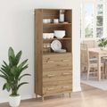 vidaXL Highboard Remeselný dub 69,5 x 32,5 x 180 cm Kompozitné drevo