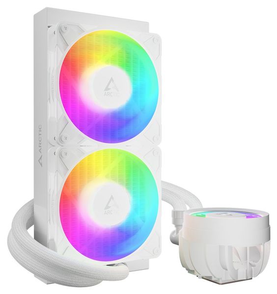 ARCTIC Liquid Freezer III Pro 240 A-RGB (White) - Multikompatibilní all-in-one vodní chladič CPU s A Vodní chladic, pro CPU, pro Intel i AMD, 2× 120mm ARGB ventilátor, socket 1700, 1851, AM4, AM5, bílý