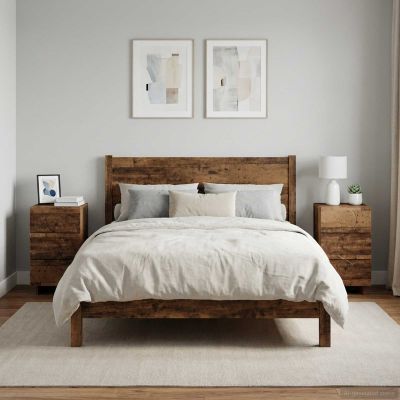 vidaXL Nočný stolík 2 pcs Staré drevo 33,5 x 34,5 x 60 cm