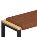 vidaXL Vankúš na lavičku Umelá koža Hnedá Hĺbka 35 cm