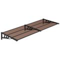 vidaXL Vchodová strieška čierna 239x90 cm polykarbonát
