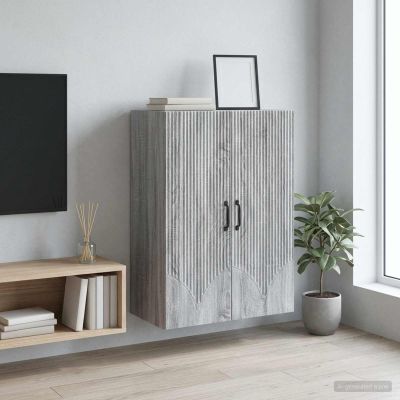 vidaXL Nástenná skrinka 66 x 34,5 x 90 cm Kompozitné drevo Sivý Sonoma