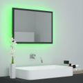 vidaXL LED kúpeľňové zrkadlo sivé 60x8,5x37 cm, akryl