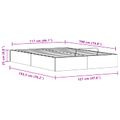 vidaXL Posteľový rám s úložným priestorom Prírodná 120 x 190 cm