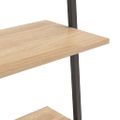 vidaXL 3-poschodová rebríková polica bledohnedá a čierna 64x34x116 cm