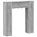 vidaXL Rám krbu Sivý Sonoma 102 x 20 x 102 cm Kompozitné drevo