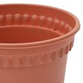 vidaXL Kvetináče 6 ks Tehlovo červená Plast