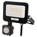 LED reflektor GLARO s pohybovým čidlom, 20 W, čierny, IP54, 2000 lm, neutrálna biela