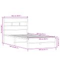 vidaXL Posteľný rám bez matraca dub sonoma 100x200 cm kompozitné drevo