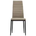 vidaXL 5-dielna jedálenská súprava kapučínová umelá koža