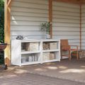 vidaXL Vonkajšia kuchynská skrinka MEPPEL 2 ks Biela Borovicový masív