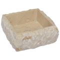 vidaXL Umývadlo krémové 30x30x13 cm mramor