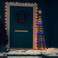 vidaXL Vianočný stromček, kužeľ 84 LED, farebné svetlo 50x150 cm