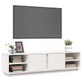 vidaXL TV skrinka biela 156x40x40 cm masívna borovica
