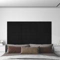 vidaXL Nástenné panely 12 ks čierne 60x15 cm zamat 1,08 m²