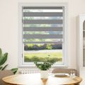 vidaXL Zebrová roleta 80,9x175 cm Šírka látky 76,7 cm sivá