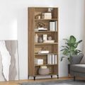 vidaXL Highboard Remeselný dub 69,5 x 34 x 180 cm Kompozitné drevo