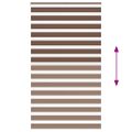 vidaXL Zebra roleta hnedá 120x200 cm šírka látky 115,9 cm polyester