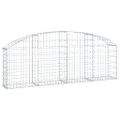 vidaXL Oblúkový gabionový kôš 200x30x60/80 cm pozinkované železo