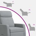 vidaXL Masážne relaxačné kreslo Svetlosivá Látka