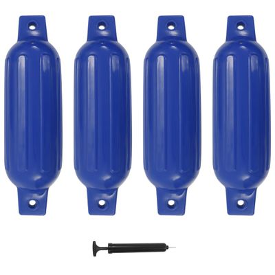 vidaXL Lodný nárazník 4 ks, modrý 41x11,5 cm, PVC