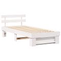vidaXL Rám postele Biela 80 x 200 cm Masívne borovicové drevo