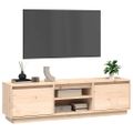 vidaXL TV stolík 140x35x40 cm masívna borovica