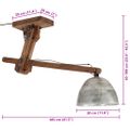 vidaXL Závesná lampa 25 W starožitná strieborná 105x30x65-108cm E27