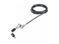 Anti-Theft Cut-Resistant Steel Cable (UNIVK-LAPTOP-LOCK) - Bezpečnostný káblový zámok - čierna, strieborná - 2 m