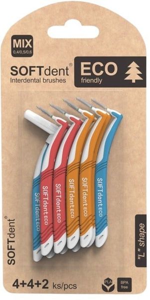 SOFTDENT 2943 ECO medzizubné kefky MIX (4xXS & 4xS & 2xM)