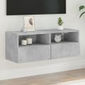 vidaXL TV nástenná skrinka betónovo sivá 80x30x30 cm kompozitné drevo