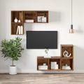 vidaXL Zostava TV skriniek 37 x 37 x 72 cm Staré drevo