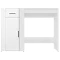 vidaXL Stôl vysoký lesk biely 100x49x75 cm spracované drevo