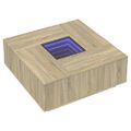 vidaXL Konferenčný stolík s nekonečnými LED dub sonoma 100x100x40 cm