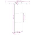 vidaXL Posuvné dvere s kovaním 76x205 cm tvrdené sklo a hliník úzke