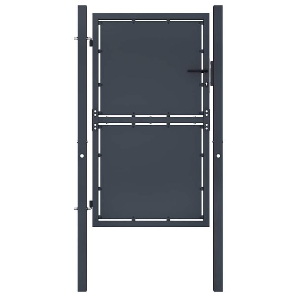 vidaXL Záhradná brána z ocele 100x200 cm antracitová