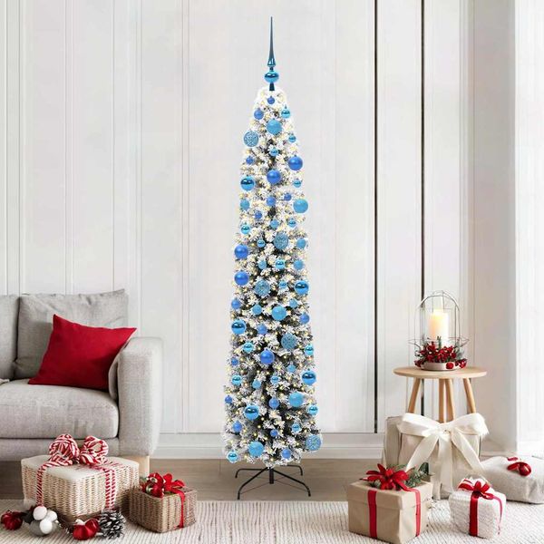 vidaXL Umelý vianočný stromček Zelená 180 cm PVC, oceľ a plast