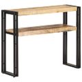 vidaXL Konzolový stolík 90x30x75 cm surové mangovníkové drevo