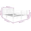 vidaXL Posteľný rám medový 180x200 cm Super King masívne drevo