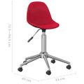 3086070 vidaXL Swivel Dining Chairs 6 pcs Wine Red Fabric (3x333473)