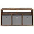 vidaXL Nízka skriňa so zásuvkou Dymová dub 87 x 27,5 x 43 cm